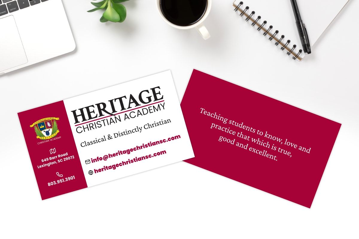 Heritage Academy Business Cards