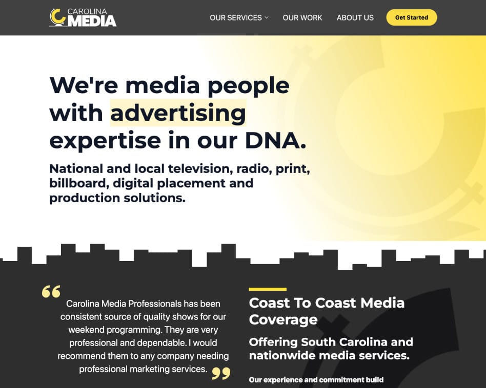 Carolina Media Homepage Screenshot