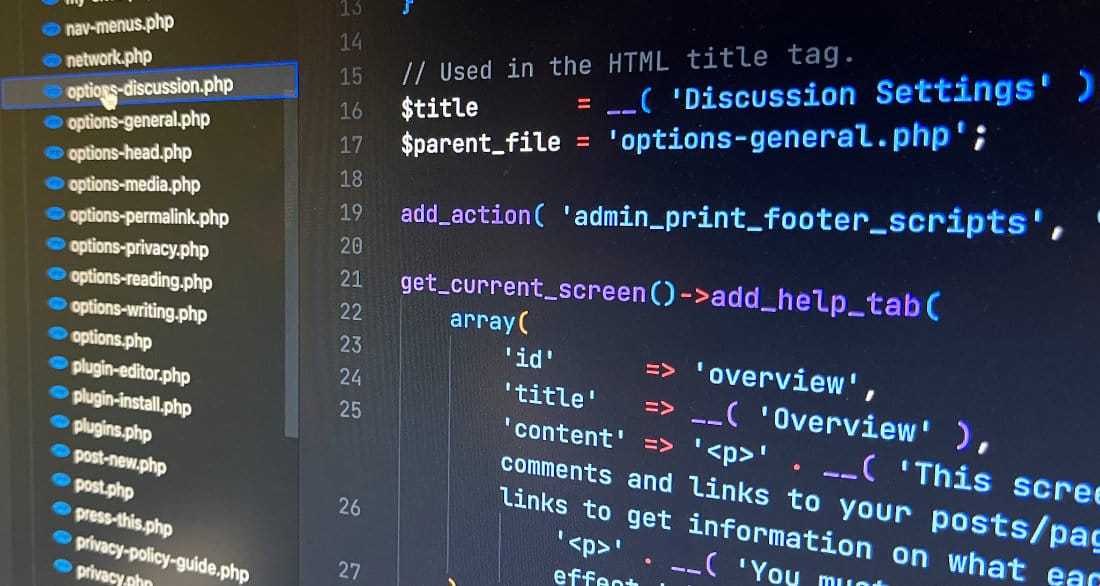 web development computer code